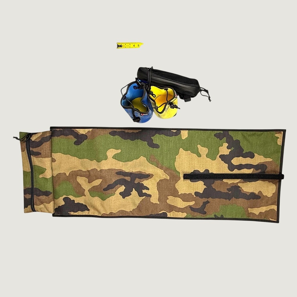 Recycled Firefighter Camo Roll Up Organizer Gun Cleaning Pad & Pouches Set